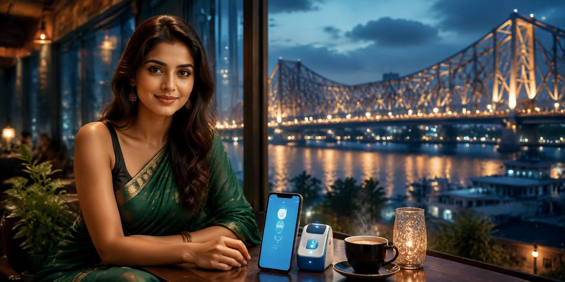 Teen Patti game played on mobile near Howrah Bridge Kolkata